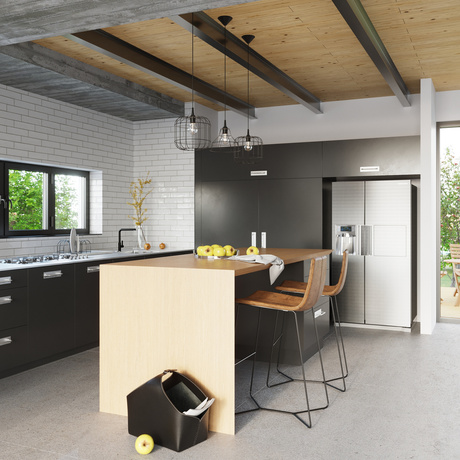 ANATA lampă suspendată negru + 1x bec LED E27 4000K rece 7,5W 650lm