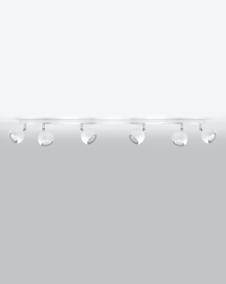 Plafonieră OCULARE 6L alb + 6x bec LED GU-10 3000K cald 7W 620lm