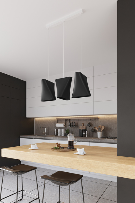 Candelabru BLUM 3 negru + 3x bec LED E27 3000K cald 7.5W 620lm