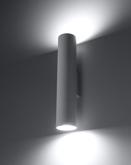 LAGOS 2 lampă de perete alb + 2x bec LED GU-10 4000K rece 7W 630lm