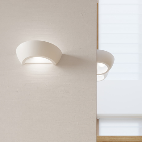 Aplică ceramică OSKAR alb + 1x bec LED E27 3000K cald 7.5W 620lm