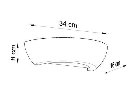 Aplică ceramică OSKAR alb + 1x bec LED E27 3000K cald 7.5W 620lm