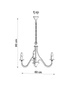 Candelabru MINERWA 3 alb + 3x bec LED E14 4000K rece 7.5W 650lm