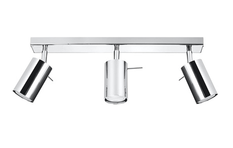 Plafonieră RING 3 crom + 3x bec LED GU-10 4000K Cold 7W 630lm