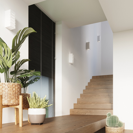 Aplică ceramică SAMIR alb + 1x bec LED E27 3000K cald 7.5W 620lm