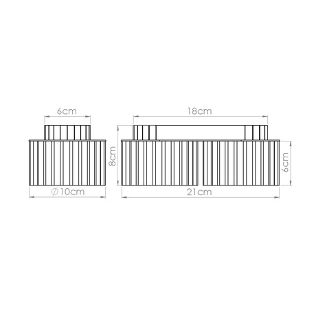 Plafonieră AURA 2 negru Gx53