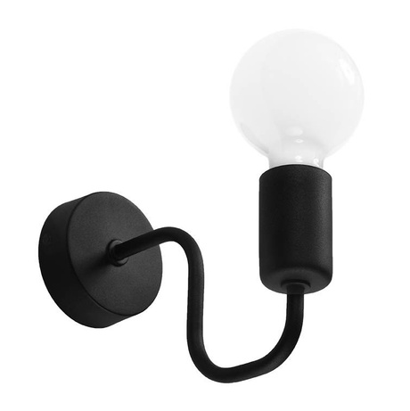 VECTOR lampă de perete negru 1x bec LED E27 3000K cald 7.5W 620lm