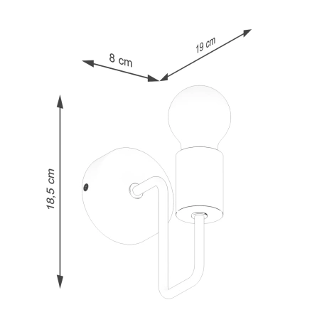 Lampă de perete TIMBO negru
