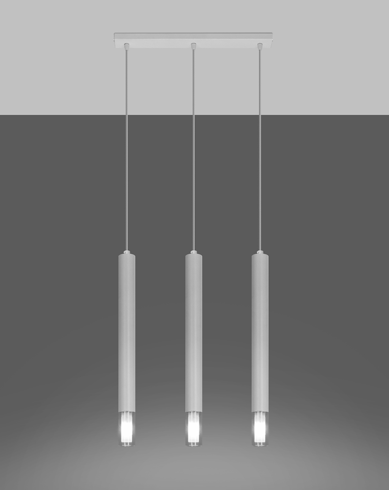 WEZYR 3 lampă suspendată albă + 3x bec LED G9 3000K Warm 4,5W 510lm