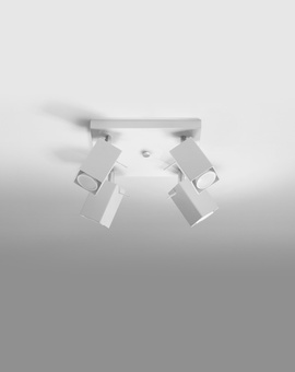 Plafonieră MERIDA 4 alb + 4x bec LED GU-10 4000K rece 7W 630lm