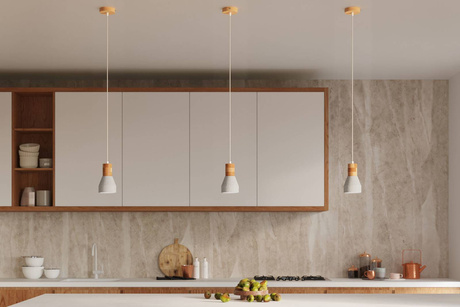 Lampă suspendată QUBIC gri + 1x bec LED E27 4000K rece 7,5W 650lm