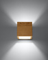 Lampă de perete QUAD lemn natural + 1x bec LED G9 4000K rece 4,5W 530lm