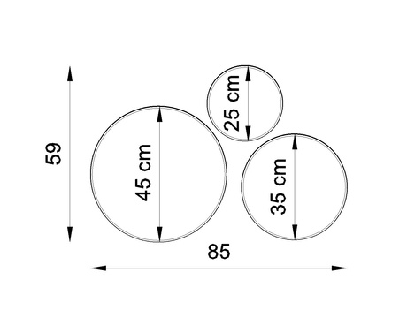 Plafonieră ARENA 55 WHITE + 4 becuri LED E27 4000K Cold 7.5W 650lm