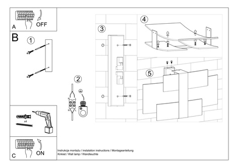 CELIA lampă de perete alb + 2x bec LED G9 3000K cald 4.5W 510lm