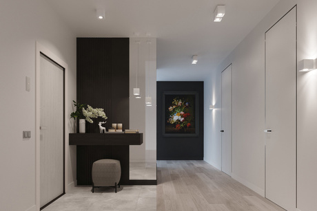 Lampă suspendată QUAD 1 alb + 1x bec LED GU-10 3000K cald 7W 620lm