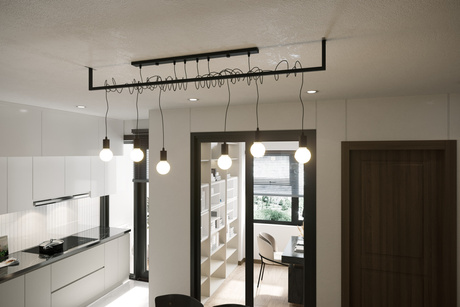 Candelabru SALAMANCA 4 negru + 4x bec LED E27 4000K rece 7.5W 650lm