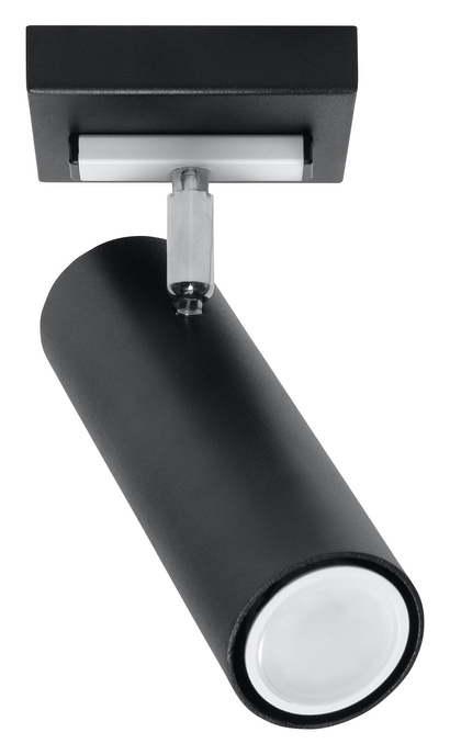 Plafonieră DIREZIONE 1 negru + 1x bec LED GU-10 4000K Cold 7W 630lm