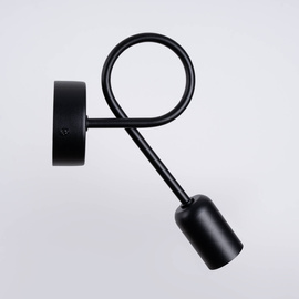 SUPEŁ lampă de perete negru + 1X bec LED E27 3000K 7W 760lm