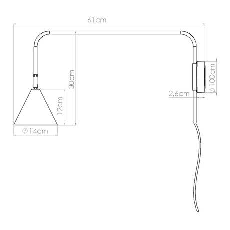 Lampă de perete NOX verde măsliniu