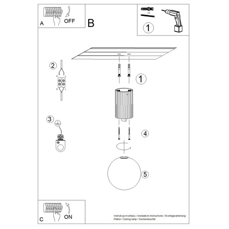 Plafoniera HALO neagra IP44
