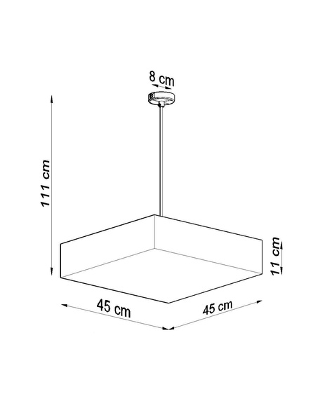 Lampa wisząca HORUS 45 SZARA