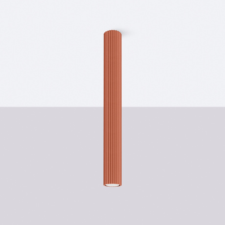 Plafonieră KARBON 60 roșu ocru