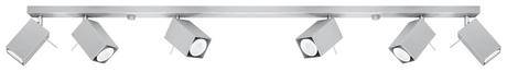 MERIDA 6L gri plafon lampă + 6x GU-10 3000K cald 7W 620lm bec LED