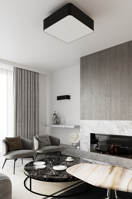 Plafonieră LOKKO 45 negru + 5x bec LED E27 4000K rece 7.5W 650lm