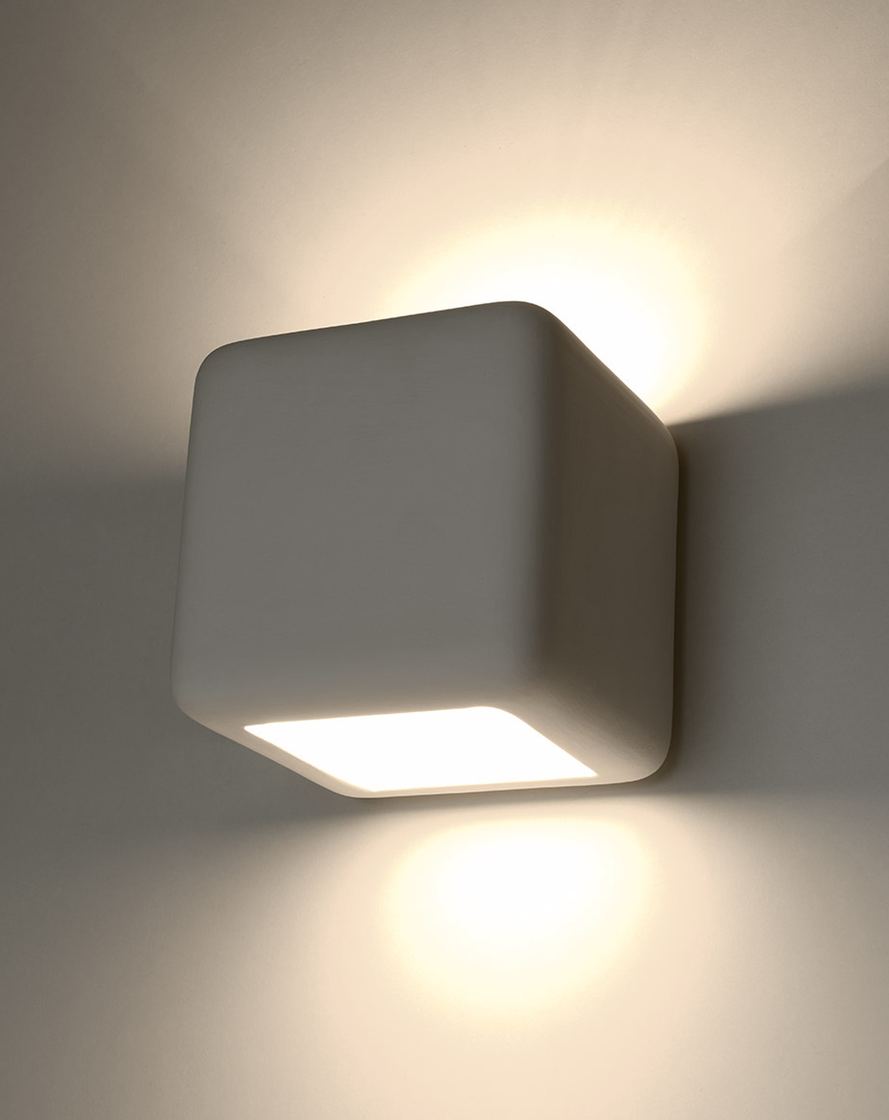 NESTA lampă de perete ceramică albă + 1x bec LED E27 3000K Warm 7.5W 620lm