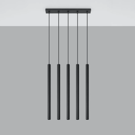 Lampă suspendată PASTELO 5 negru