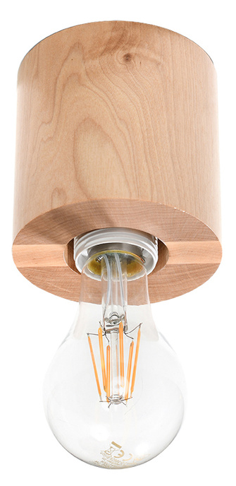 Plafonieră SALGADO lemn natural + 1x bec LED E27 3000K cald 7.5W 620lm