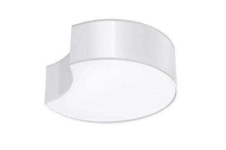 Plafonieră CIRCLE 1 alb + 2x bec LED E27 3000K cald 7.5W 620lm