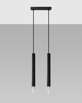 WEZYR 2 lampă suspendată negru + 2x bec LED G9 4000K rece 4,5W 530lm