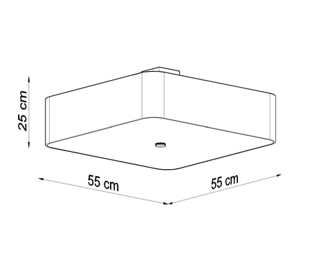Plafonieră LOKKO 55 alb + 5x bec LED E27 4000K rece 7.5W 650lm