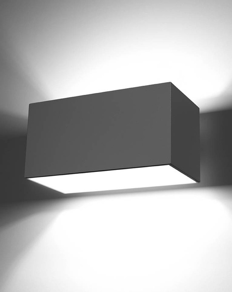 QUAD MAXI gri lampă de perete + 2x bec LED G9 3000K cald 4.5W 510lm