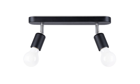 Plafonieră FORNES 2 negru + 2x bec LED E27 3000K Warm 7.5W 620lm