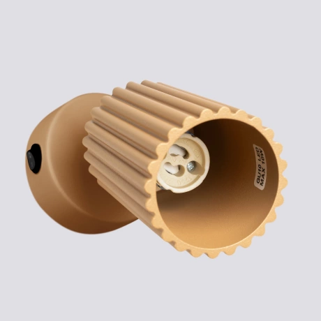 Lampă de perete KARBON aurie cu întrerupător