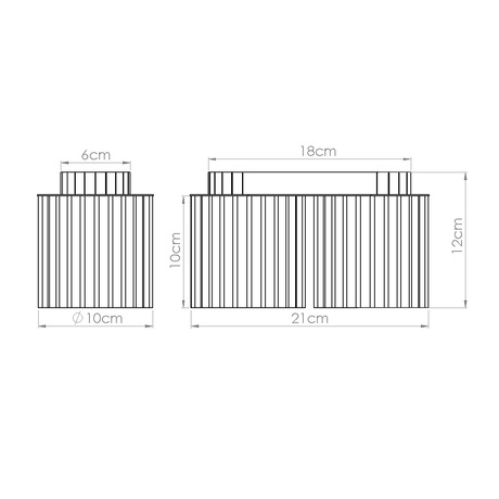 Plafonieră AURA 2 negru GU10