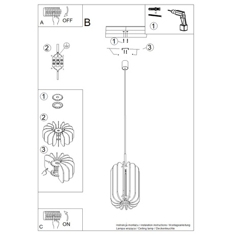 Lampă suspendată MULA 27 galben