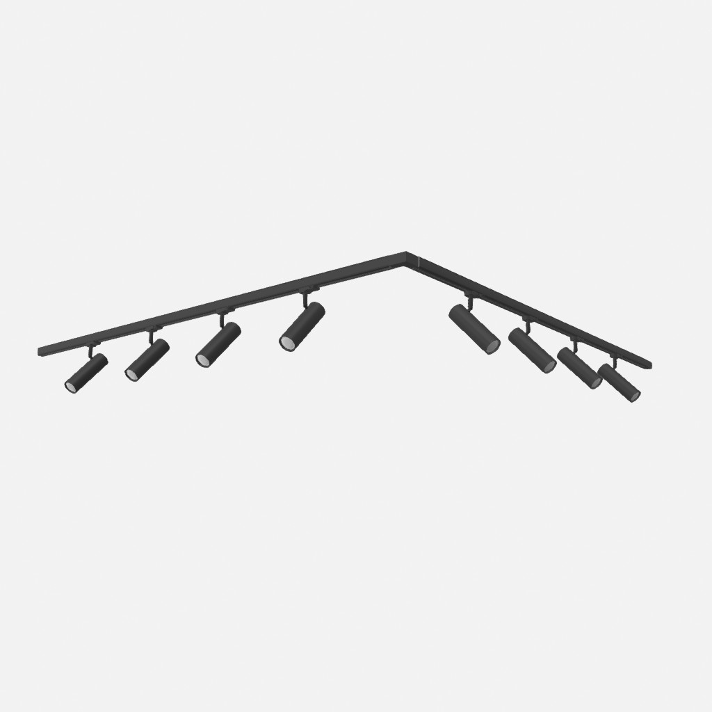 Plafonieră, 8 puncte, sistem de șine trifazat, DIREZIONE