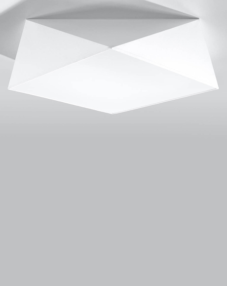 Plafonieră HEXA 45 WHITE + 3 becuri LED E27 4000K Cold 7.5W 650lm