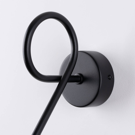 SUPEŁ lampă de perete negru + 1X bec LED E27 3000K 7W 760lm