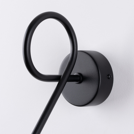 SUPEŁ lampă de perete negru + 1X bec LED E27 3000K 7W 760lm