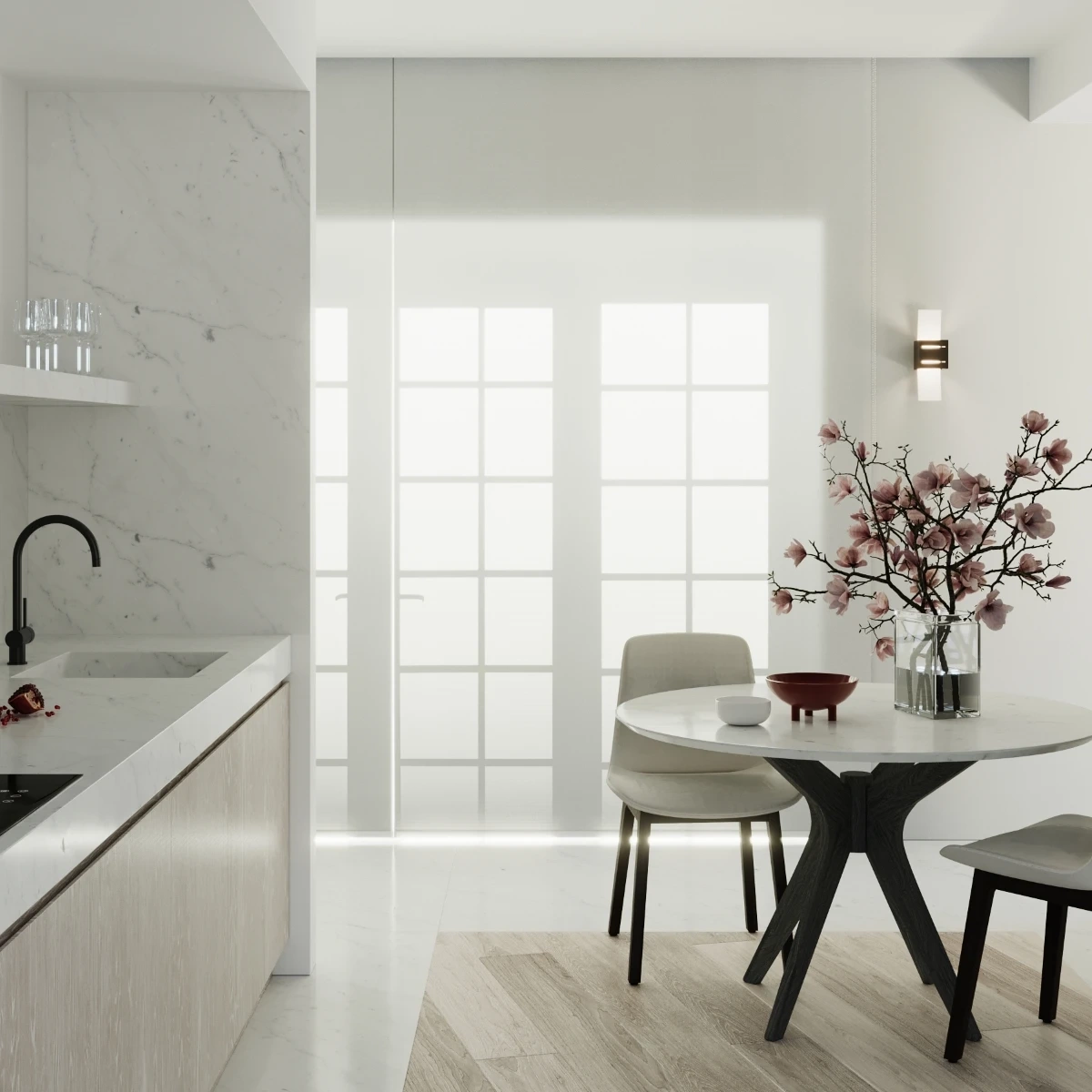 Lampă de perete LORETO negru