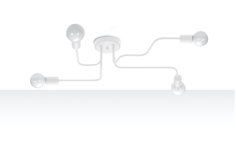 Candelabru HECTOR 4 alb + 4x bec LED E27 3000K cald 7.5W 620lm