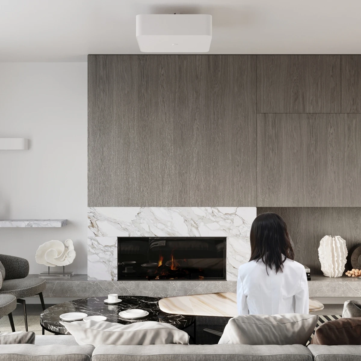 Lampă de perete LOKKO alb