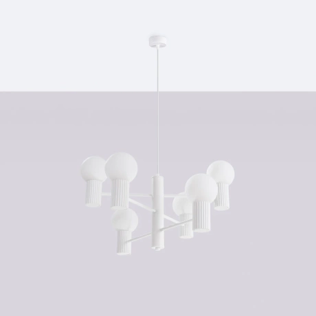 Candelabru HALO 6 alb