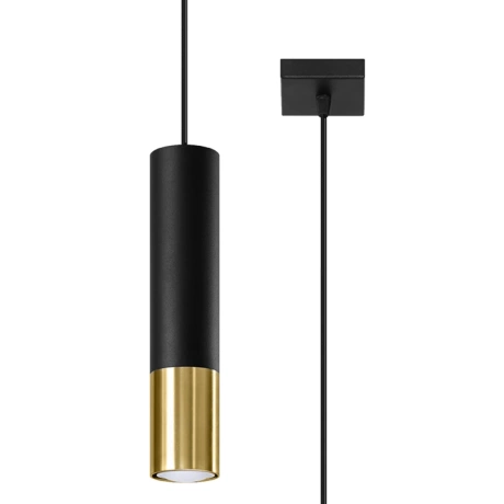 Lampă suspendată LOOPEZ 1 negru/golden