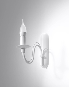 MINERWA lampă de perete alb + 1x bec LED E14 3000K cald 7.5W 620lm