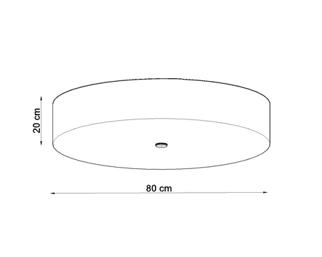 Plafonieră SKALA 80 alb + 6x bec LED E27 4000K rece 7.5W 650lm